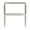 2 Tier Adjustable Expanding Microwave Rack Kitchen Storage Shelf Unit Organiser