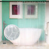 3D EVA Diamond Shower Curtain Clear Waterproof Plastic Water Cube Thicker &Hooks