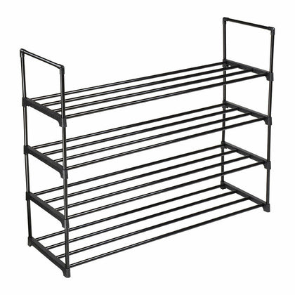 4 Tier Metal Shoe Rack Shelf 20 Pairs Standing Storage Organizer Holder Entryway