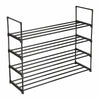4 Tier Metal Shoe Rack Shelf 20 Pairs Standing Storage Organizer Holder Entryway