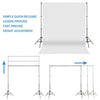 Adjustable Photo Backdrop Support Stand Kit Studio Background White Screen + Bag