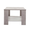 Coffee Table 2 Tier Console Table Bottom Shelf Storage Retro Living Room Table