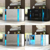 Sideboard Storage Cabinet Cupboards 3 Drawers 2 Doors TV Stand Unit LED Lights