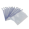 12pcs A4 Paper Zip Document Bag File Folder Archive Zipped Storage Pouch Wallet