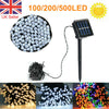 Waterproof String Fairy Lights 20-500 LED Solar Power Battery Outdoor Tree