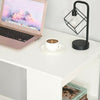 Space Saving Computer Desk Workstation with Shelves Storage Combo Bookcase Table