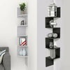 5 Tier Floating Wall Shelves Corner Shelf Storage Display Holder Bookcase Set UK