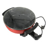 Large Red Multi Hot Pot Cooker Pot Electric Frying Pan with Glass Lid Non-Stick