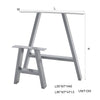 Pair Grey Metal Furniture Legs Powered Coated Steel Feet Table Bench Chair Stand