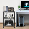 VEVOR Printer Stand 3-Tier Rolling Printer Cart with Hooks and Storage Shelves