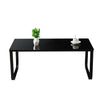 Black Rainbow Coffee Table Tempered Glass Top Side Table Modern Glossy Room NEW