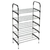 5 Tier Extendable Metal Shoe Rack Stand Space Saving Storage Organiser Shelf DIY