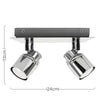 Chrome Adjustable 4 Way Ceiling Spotlight IP44 Bathroom Light + LED GU10 Bulbs