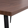 Industrial Dining Table Wooden Top Vintage Rustic Effect Metal Legs Dining Table
