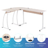 Corner Desk Table PC Workstation L-Shaped Oak Gaming Computer Home Office Study