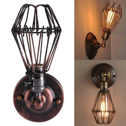 Vintage Retro Industrial Loft Rustic Wall Sconce E27 Wall Lights Porch Lamp UK