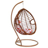 Hanging Swing Rattan Chair Patio Garden Egg Chair With Cushion Indoor Outdoor
