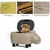 Animal Storage Ottoman Foot Rest Stool Padded Seat Upholstered Ride-on Ottomans