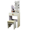 Small Dressing Table w/ 10 LED Light Mirror Dresser Bedroom Makeup Desk & Stool