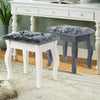 Crushed Velvet Dressing Table Stool Button Top Piano Room Chair Rest Makeup Seat