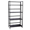 4-Tier Storage Shelves Ladder Bookshelf Industrial Bookcase with Metal Frame