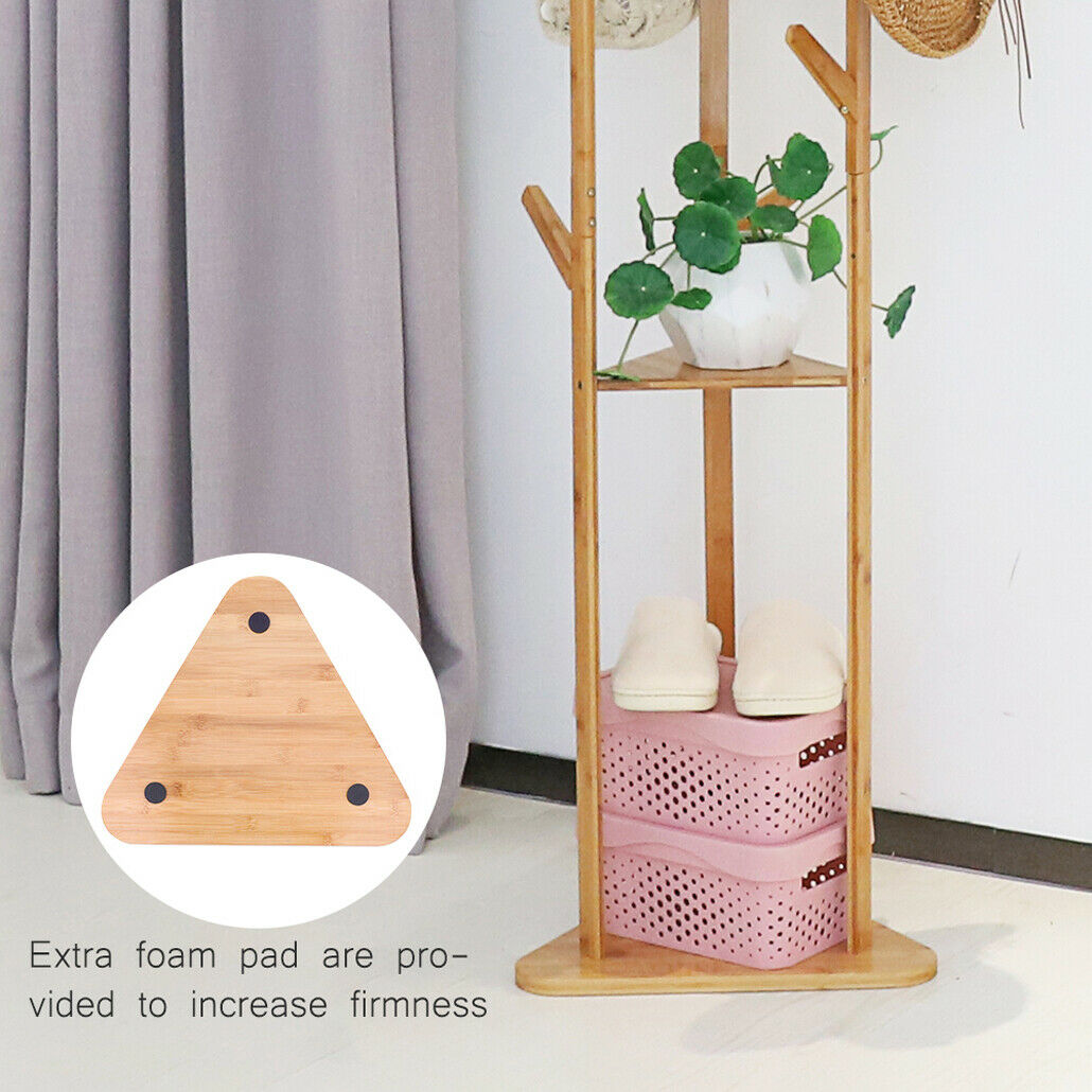 9 Hooks Coat Stand Bags Jacket Hallway Studio Tree Rack Clothes Hanger Organizer