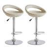 2X Rattan PU Bar Stools Breakfast Bar Chair Kitchen Stool Swivel Barstool