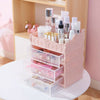 3 Tiers Makeup Case Desktop Storage Box Cosmetic Organizer Holder Drawer Jewelry