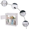 Modern Bathroom Shelf Cabinet Storage Two Doors Two Tiers Wall Home