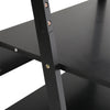 4 Tier Ladder Corner Bookcase Shelf Rack Display Organiser Black Storage Display