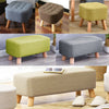 Linen Fabric Footstool Foot Rest Stool Pouffe Ottoman Seat Living Room Furniture