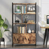 Tribesigns Storage Cabinet with 3 Shelves& 2 Doors Industrial Bookcase Bookshelf