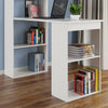 White Computer PC Desk Laptop Student Study Table Bookcase Shelving Workstation