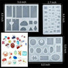 384PCS Resin Casting Molds Silicone DIY Jewelry Pendant Mould Kit Casting Craft
