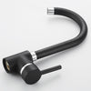 Modern Kitchen Taps Single Lever Tap Mixer Basin Mono Black Swivel Spout Faucet
