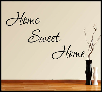 WALL ART STICKER QUOTE HOME SWEET HOME DECOR PHRASES HALLWAY LOUNGE LIVING ROOM