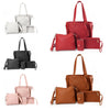 4pcs/set Women Handbag Messenger Leather Shoulder Bag Tote Purse Satchel Durable