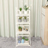 4 Tier Wooden Ladder Bookcase Shelving Shelf Unit Plant Flower Display Rack Home