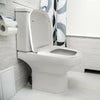 Luxury Square Toilet Seat Heavy Duty White Soft Close Top Quick Release Hinges