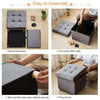 Grey Storage Footstool Ottoman Footrest Makeup Dressing Table Stool Pouffe Seat