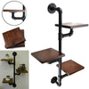 3 Tiers Industrial Pipe Wooden Metal Wall Floating Shelf Storage Shelving Unit
