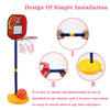 108cm Free Standing Basketball Stand Set Hoop Net Backboard Childrens Kid Indoor