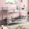 3FT Metal Bunk Bed Single over Single Loft Bed Frame W/ Ladder Safety Guardrail