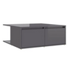 Black High Gloss Coffee Table with Storage Contemporary Living Room Furniture