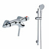 Thermostatic Bathroom Bath Shower Valve Mixer Tap With Slider Rail Kit & Handset