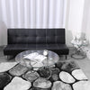 Modern Tempered Glass Coffee Table Side Table Living Room Furniture Chrome Leg