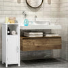 Wooden Bathroom Floor Cabinet Organizer Storage Unit Adjustable Shelf Bedroom
