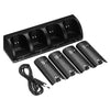 4x Rechargeable Battery Pack + Controller Charger Dock Station for Nintendo Wii