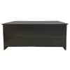 Coffee Table Slide Top Black Storage 2 Drawers Ottoman Redstone (Black)