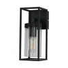 Vintage LED Rectangular Wall Light Clear Metal Lantern Garden Wall Lamp Sconce